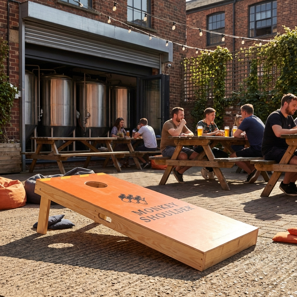 Cornhole-Set mit eigenem Design - Einzelboard Cornhole-Sets Wicked Wood Games