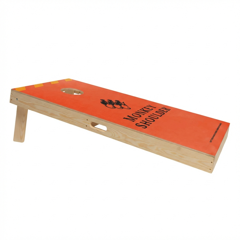Cornhole-Set mit eigenem Design - Einzelboard Cornhole-Sets Wicked Wood Games