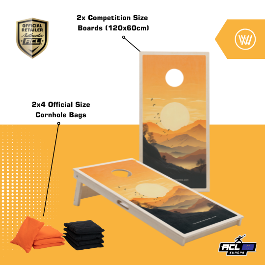 FOOTHILLS - Cornhole Set - 2 board / 2x4 zakjes Cornhole sets Wicked Wood Games