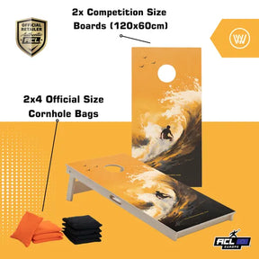 SURF - Cornhole-Set - 2 board / 2x4 Bags Cornhole-Sets Wicked Wood Games