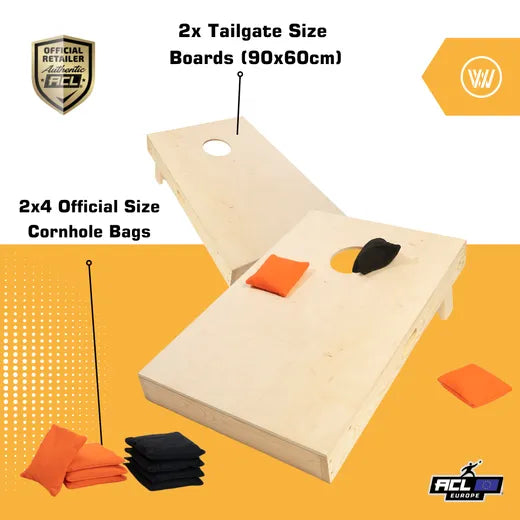 Cornhole-Set - 90x60 - Unlackiert - Wicked Wood Games Cornhole-Sets Wicked Wood Games