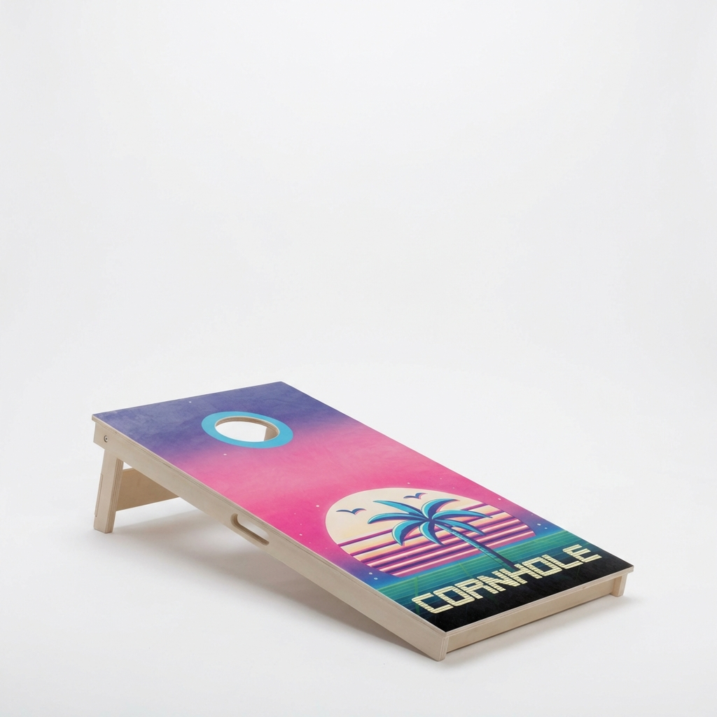 Cornhole-Set mit eigenem Design - Einzelboard Cornhole-Sets Wicked Wood Games