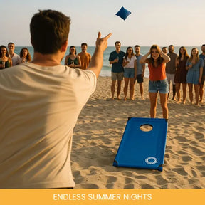 Cornhole Beach Set - 90x60cm - Red Zone - Inkl. 2x4 Cornhole Bags und Tragetasche Freizeit-Sets Wicked Wood Games