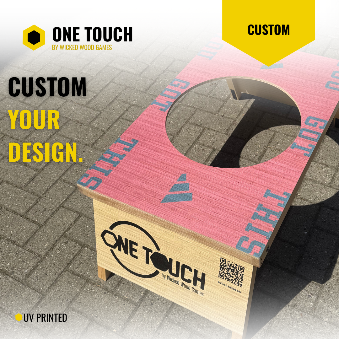 Custom OneTouch - Komplettset Eigenes Design - Inkl. 2x Bande / Fußball / Tragetasche