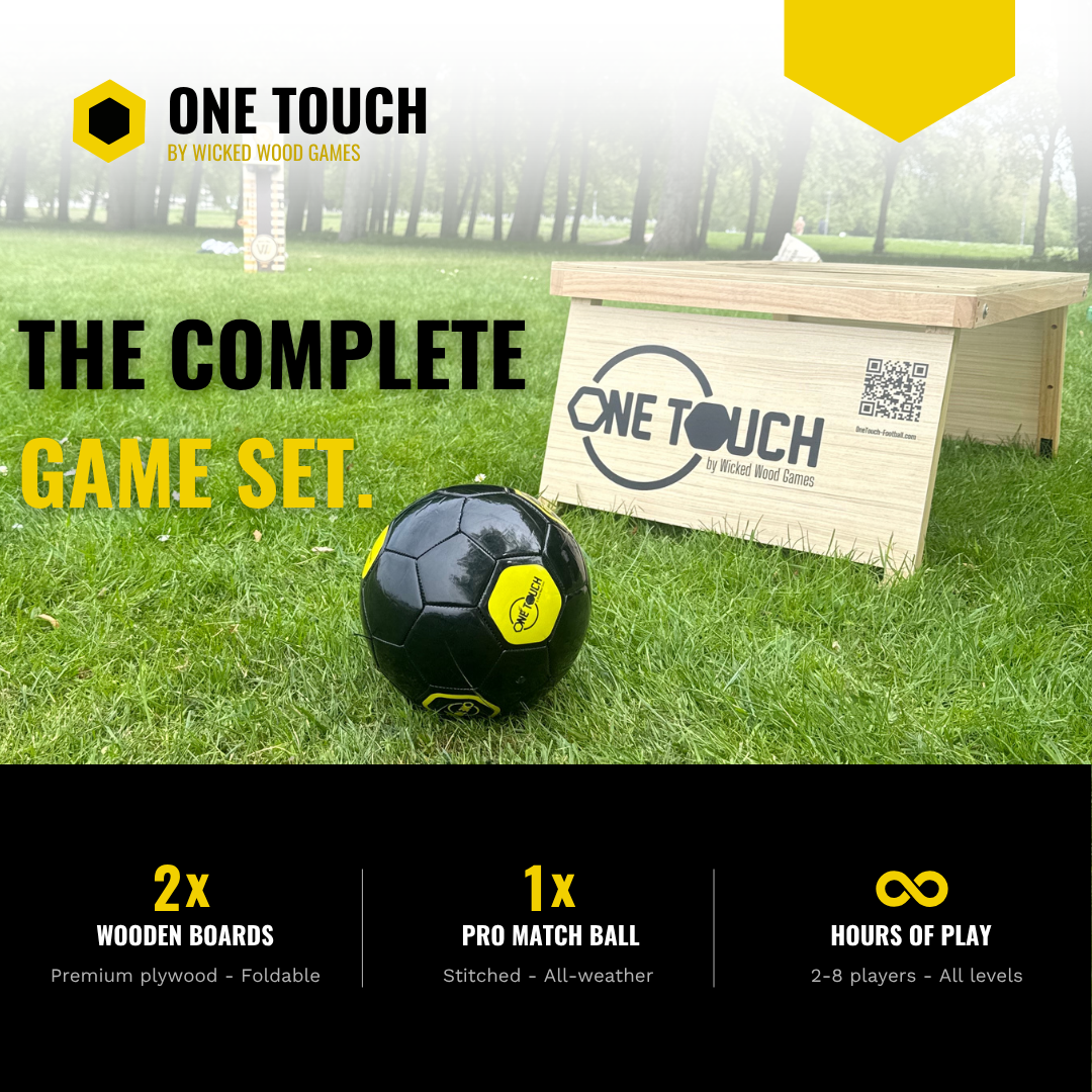 Custom OneTouch - Komplettset Eigenes Design - Inkl. 2x Bande / Fußball / Tragetasche