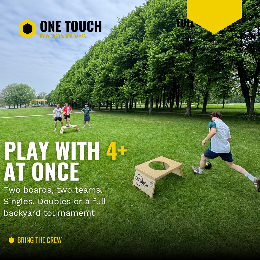 Custom OneTouch - Komplettset Eigenes Design - Inkl. 2x Bande / Fußball / Tragetasche