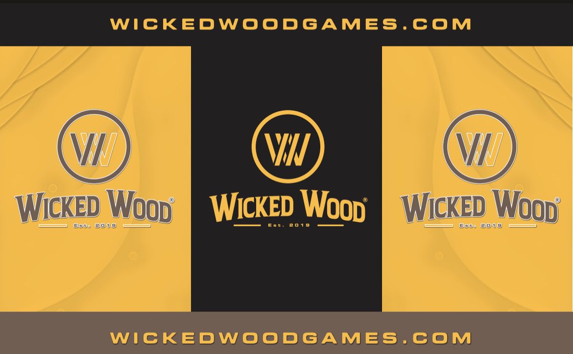 Professionelles Cornhole-Set aus zwei Matten Zubehör Wicked Wood Games