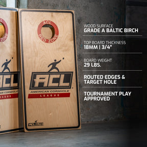 Official American Cornhole League (ACL) ELITE 18MM Cornhole Set Cornhole sets Wicked Wood Games