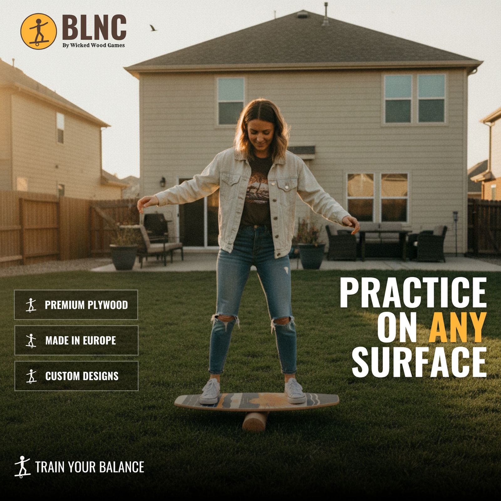 BLNC Trick Balance Board - Go Fishing - Lifestyle Buiten