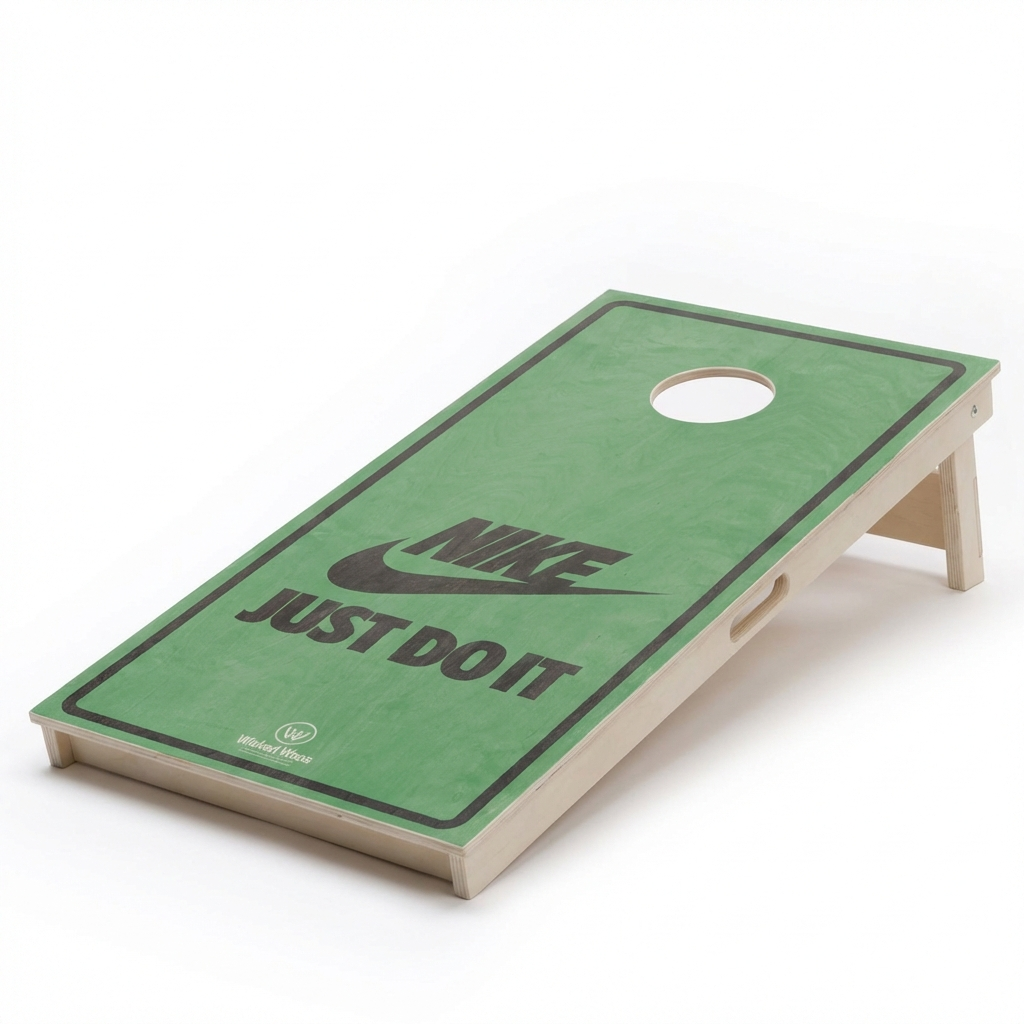 Cornhole-Set mit eigenem Design - Einzelboard Cornhole-Sets Wicked Wood Games