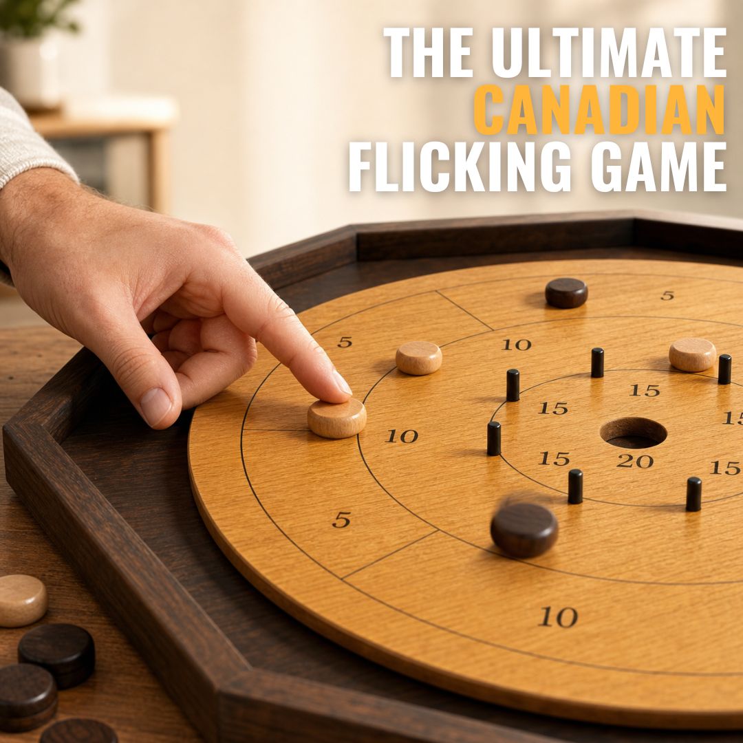 Officiële Crokinole Set - Wicked Wood Games - Toernooi Versie